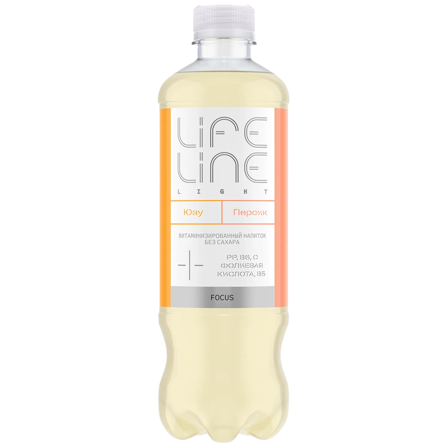 LifeLine с витаминами, Персик-юзу, 0,5 л, без газа и сахара