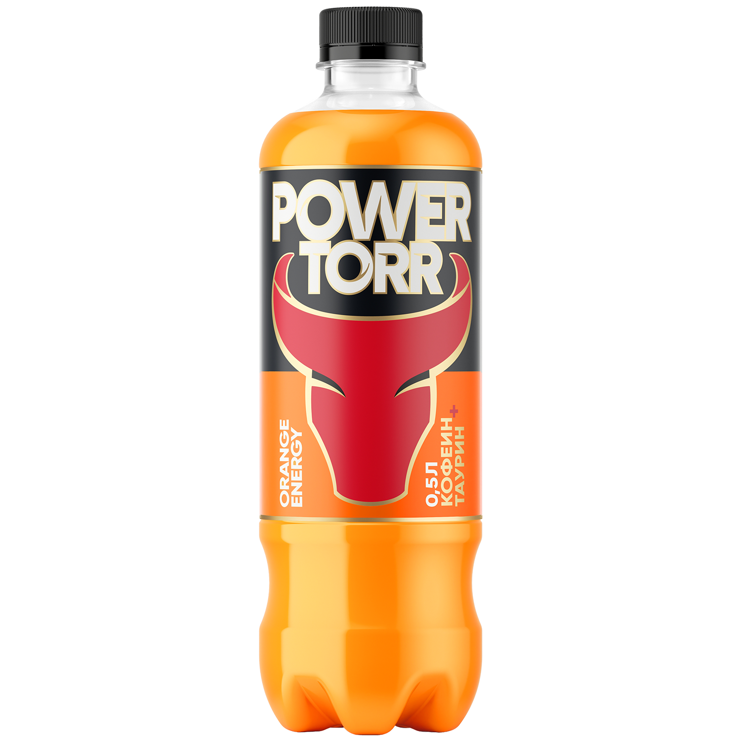 POWER TORR Апельсин, 0,5 л, тонизирующий, газированный