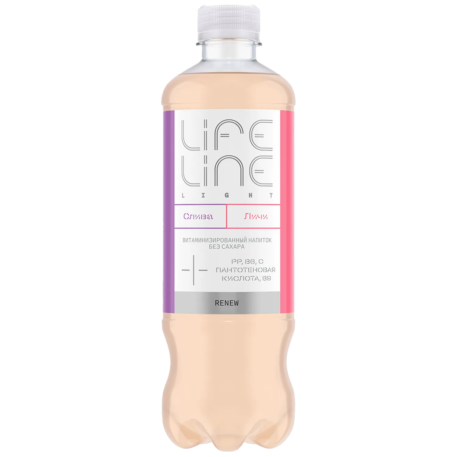 LifeLine с витаминами, Слива-личи, 0,5 л, без газа и сахара