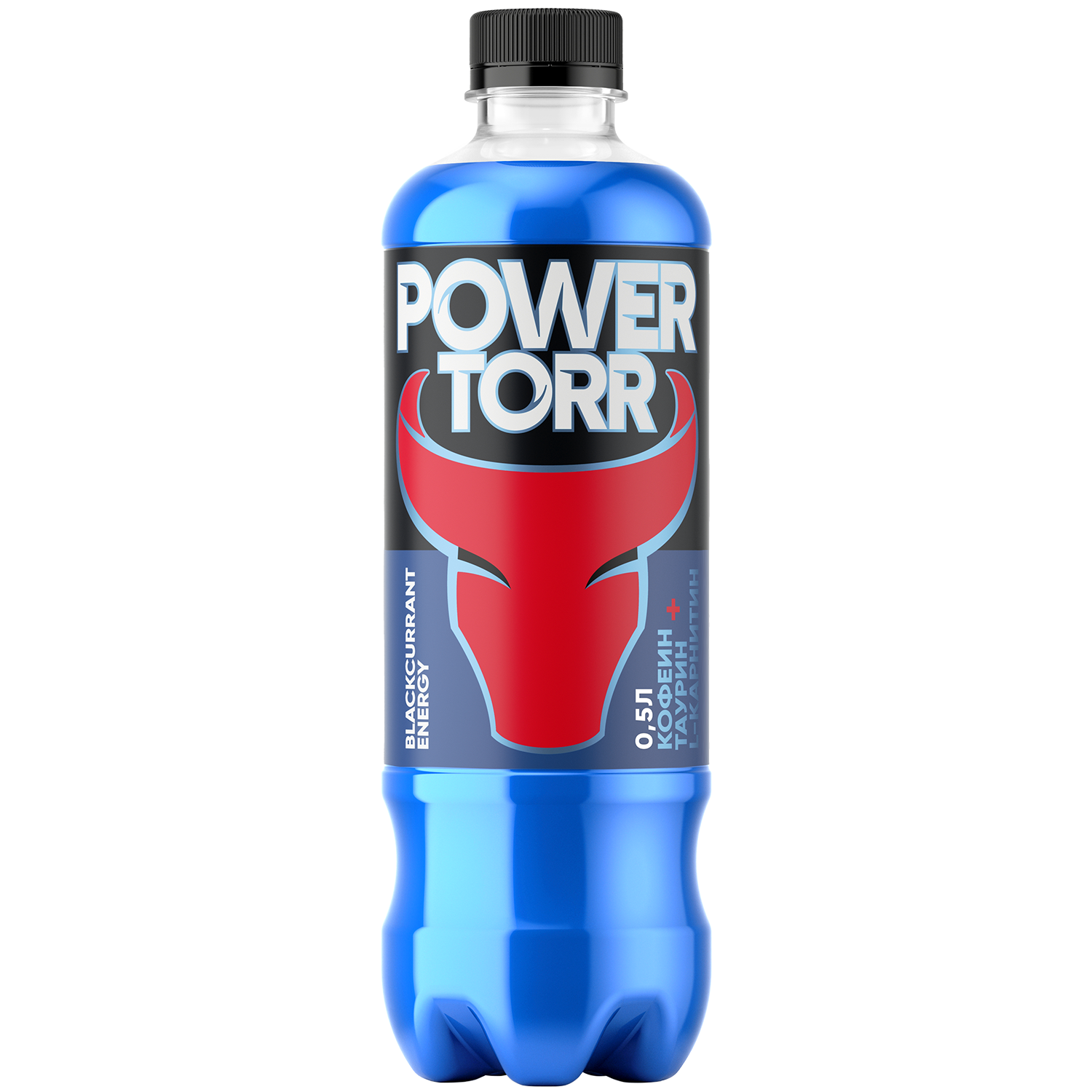 POWER TORR Чёрная смородина, 0,5 л, тонизирующий, газированный